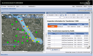 Example of the seamless integration between SAP BusinessObjects and ESRI in this ESRI HTML viewer
