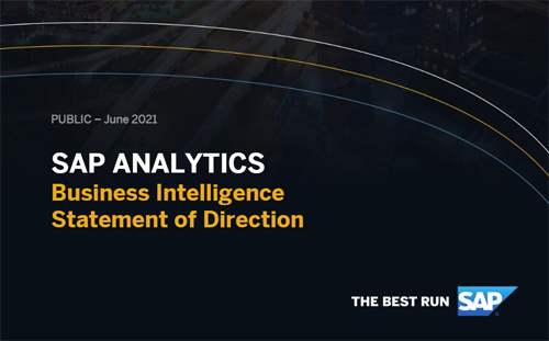 SAP Analytics BI Statement of Direction