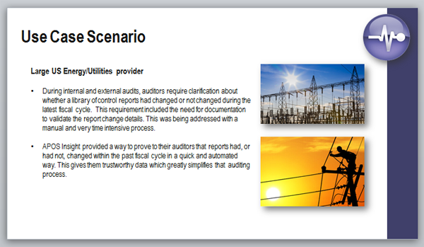 APOS Insight Change Management Use Case - Energy