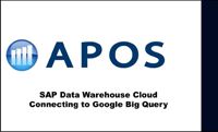 APOS Live Data Gateway - SAP Data Warehouse Cloud - Google BigQuery