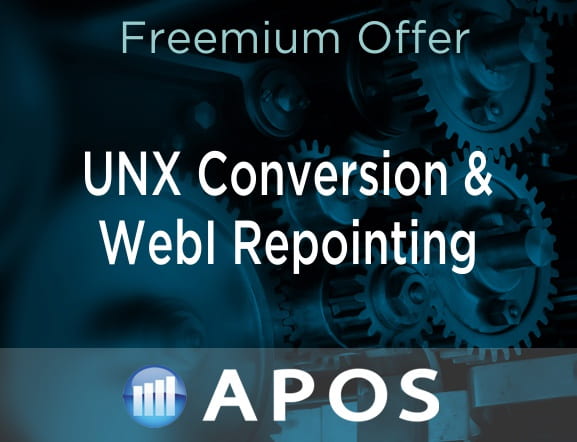 Freemium solution for UNV to UNX conversion and WebI repointing